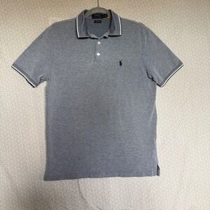 Polo Ralph Lauren‎ Men Classic Fit Stretch Mesh Polo Shirt Gray Size S